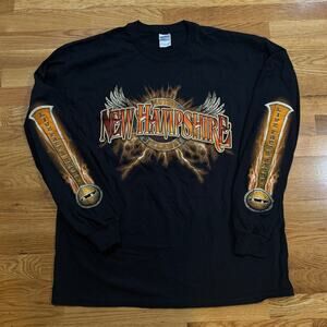 New Hampshire Motor Speedway Racing T-Shirt Mens XL Black Live Free or Die RARE